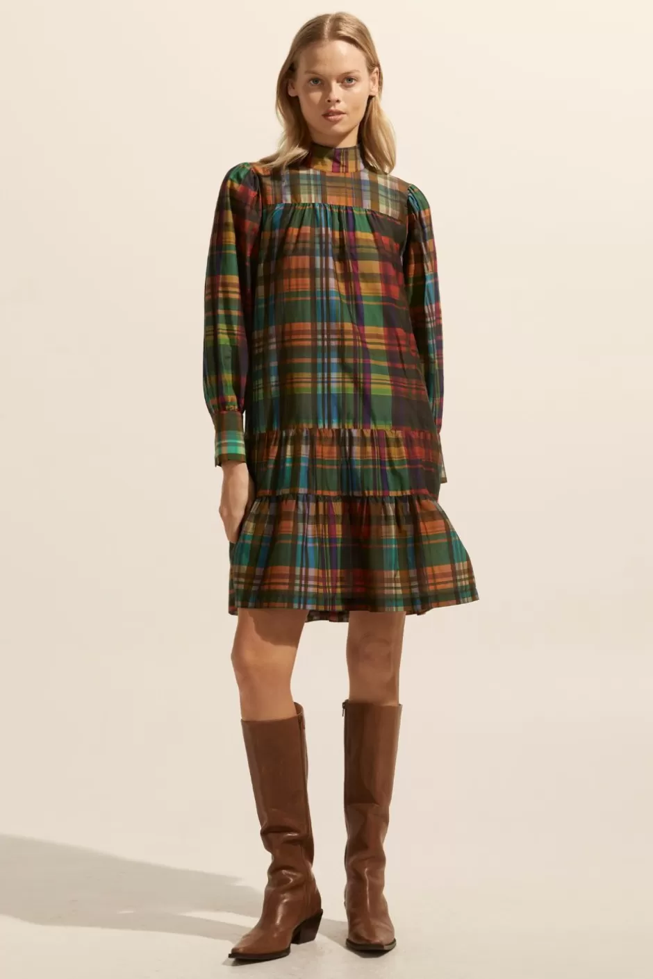 Flash Sale Confide Dress-Kaleidoscope Check Women Dresses