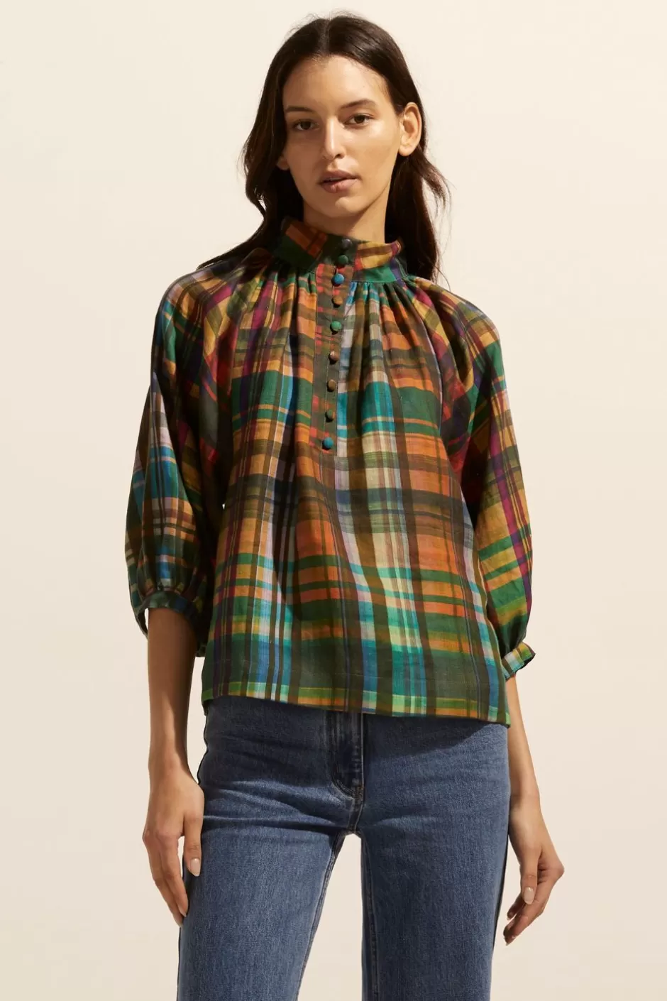 Best Fuse Top-Kaleidoscope Check Women Tops