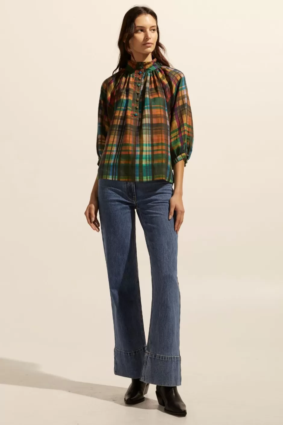 Best Fuse Top-Kaleidoscope Check Women Tops