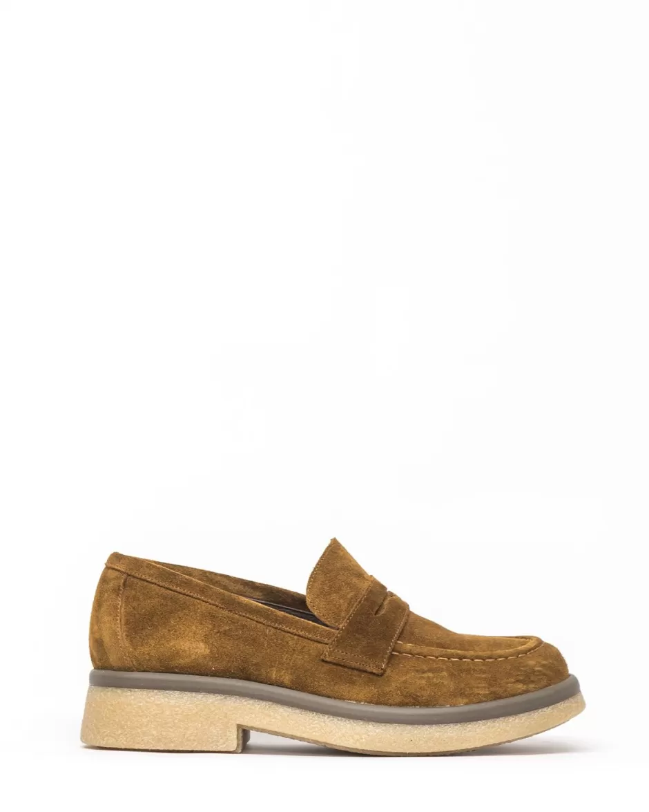 Best Lotto Loafer-Brown Suede Women Loafers