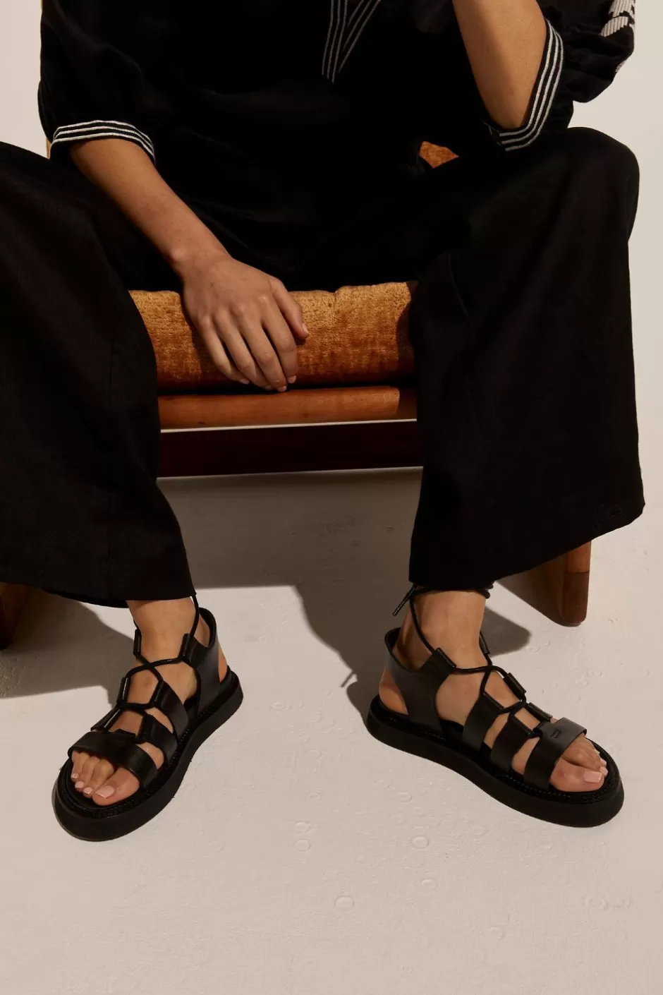 Fashion Record Sandal-Black Women Sandals