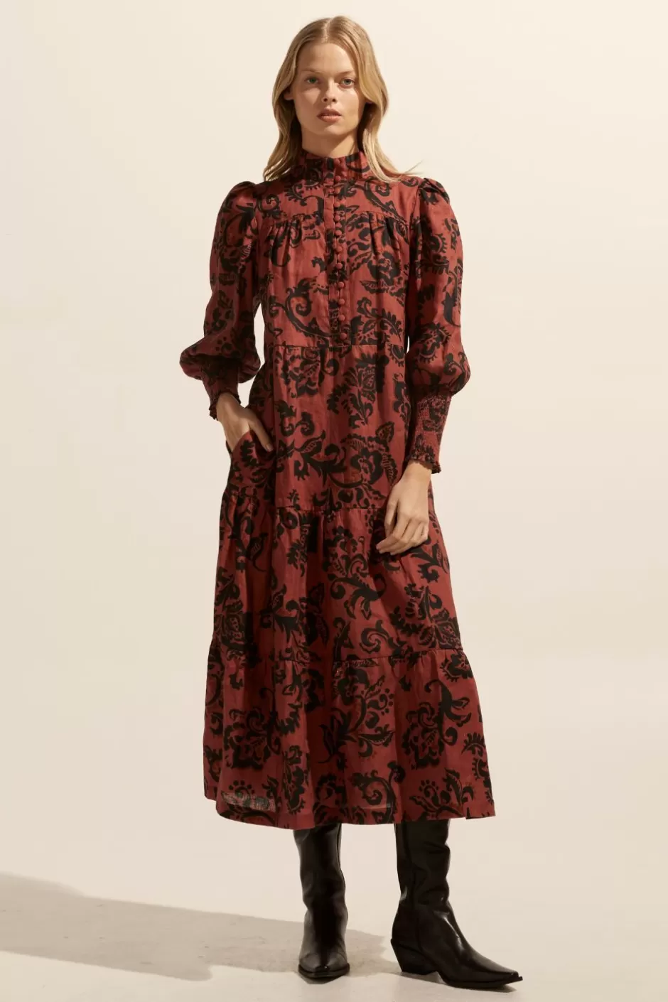 Fashion Recruit Dress-Clay Floral Women Dresses