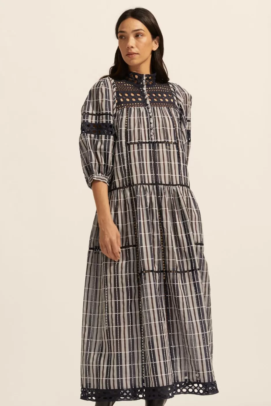 Cheap Tactic Dress-Indigo Check Women Dresses